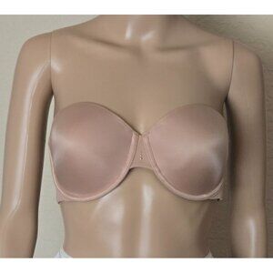 Victoria's Secret Bra Beige Biofit Multi Way Strapless Underwired size 34D
